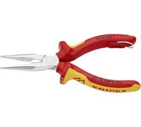 Knipex Pince plate 25 06 160 T – bec demi-ronde avec tranchant, 160 mm pour électronique