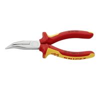Knipex Pince demi-ronde avec tranchant (pince radio) chromée, isolées par gaines bi-matière, certifiées VDE 160 mm 25 26 160