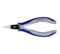 Knipex 34 12 130 pour l'électronique et la mécanique de précision Pince à becs plats droite Acier Chrome-Vanadium pour roulemen