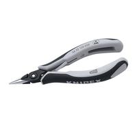 KNIPEX 34 52 130 ESD Pince de préhension électronique de précision ESD avec gaines multicomposants brunies 130 mm