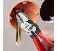 Knipex 700-1160 Pince coupante diagonale 160mm poignées plastifiées, rouge/argenté