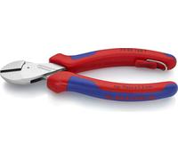 KNIPEX 73 05 160 T X-Cut® Pince coupante latérale compacte avec gaines multi-composants, avec œillet de fixation intégré pour la mise en place d'une sécurité anti-chute chromée 160 mm