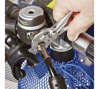 Knipex Mini-pince-clé pince et clé à la fois chromée, gainées en plastique 125 mm (carte LS/blister) 86 03 125 SB