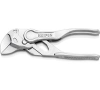 KNIPEX 86 04 100 BK Clé à pince XS Pince et clé à vis en un seul outil Surface rugueuse gaufrée chromée 100 mm