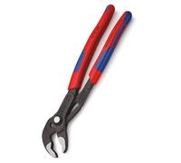 Knipex Cobra® Pince multiprise de pointe grise atramentisée, avec gaines bi-matière minces 250 mm (carte LS/blister) 87 02 250 SB