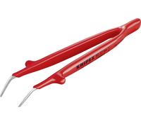 Knipex 92 37 64 Pince brucelle VDE pointue, courbée à 45°, fine 150 mm