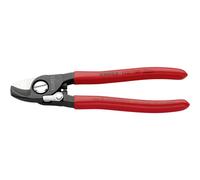 KNIPEX 95 21 165 Ciseaux pour câbles avec ressort d'ouverture recouvert de plastique bruni 165 mm