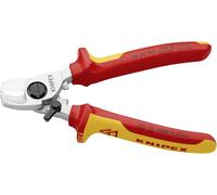 Knipex Coupe-câbles avec ressort d'ouverture chromée, isolées par gaines bi-matière, certifiées VDE 165 mm 95 26 165