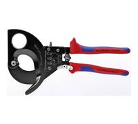 Knipex Coupe-câbles à cliquet noire laquée, avec gaines bi-matière 280 mm (carte LS/blister) 95 31 280