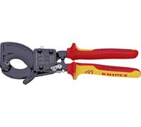 Knipex 95 36 250 Coupe-câble à cliquet Adapté pour (technique d'isolation) câbles en alu et en c