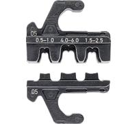 KNIPEX 97 39 05 Jeu de matrices de sertissage pour connecteurs ouverts non isolés (largeur de fiche 4,8 + 6,3 mm)