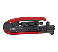 Knipex 97 40 20 SB Outil de compression adapté pour Connecteur F Connecteur BNC Fiche RCA RG59 RG6 RG11