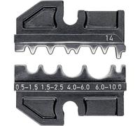 Knipex 97 49 14 Matrice à sertir pour connecteurs à sertir non-isolés, pour connecteurs de jonction non-isolés, pour raccords à sertir non-isolés 0.5 à 10 mm²