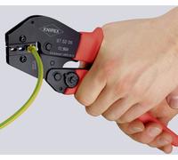 Knipex 97 52 13 Pince à sertir pour cosses tubulaires non-isolées, pour cosses serties non-isolées, pour connecteurs à sertir non-isolés, pour raccords à