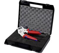 Knipex Pince à sertir à quatre points pour contacts tournés chromée, avec gaines bi-matière 195 mm 97 52 63 DG