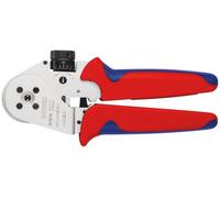 KNIPEX 97 52 63 Pince à sertir à quatre becs pour contacts tournés avec gaines multicomposants chromée 180 mm