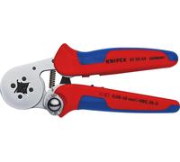 KNIPEX 97 55 04 Pince à sertir autoréglable pour embouts de câbles avec introduction latérale avec gaines multicomposants chromée 180 mm