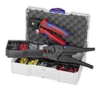 Knipex 97 90 10 Pince à sertir pour embouts de câble 0.08 à 10 mm² pince à dénuder incluse, avec assortiment d'embouts