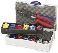 Knipex 97 90 25 Set doutils de sertissage 301 pièces pour cosses isolées, pour connecteurs mâles non-isolés, pour connecteur plat, pour cosses Faston, pour