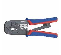 Knipex 975-110SB Pince à sertir à levier 190mm SB prise western, RJ11/12/45, noir/bleu/rouge
