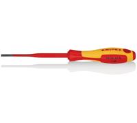 KNIPEX 98 20 35 SL Tournevis (Slim) pour vis à fente manche isolant multicomposants, testé VDE, bruni 202 mm