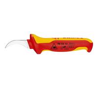 KNIPEX 98 53 13 Couteau à dénuder manche isolant multicomposants, testé VDE 190 mm