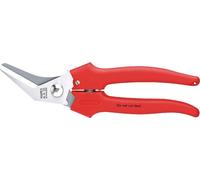 Knipex ciseaux combinés longueur 185mm polis avec plastique surmoulé avec ressort d'ouverture - 95 05 185