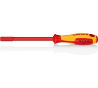 Knipex Clé à douilles avec poignée de tournevis brunie, poignée isolante bi-matière, certifiée VDE 232 mm 98 03 055