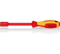 KNIPEX Clé à douilles avec poignée de tournevis isolées par gaines bi-matière, certifiées VDE 237 mm, 98 03 11