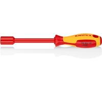 KNIPEX Clé à douilles avec poignée de tournevis isolées par gaines bi-matière, certifiées VDE 237 mm, 98 03 12