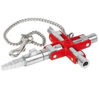 Knipex Clé universelle «Construction» pour toutes les armoires et systèmes de fermeture standards, 90 mm - 00 11 06 V01