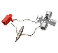Knipex Clés universelles pour armoires de commande – pour systèmes de fermeture standard – 1 pièce