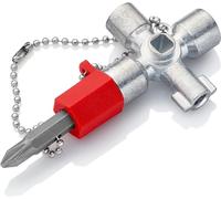 Knipex Clé universelle pour armoires de commande pour toutes les armoires et systèmes de fermeture standard 44 mm, 00 11 02