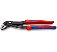 Knipex Cobra® Pince multiprise de pointe grise atramentisée, avec gaines bi-matière 300 mm (carte LS/blister) 87 02 300 SB