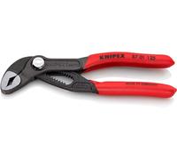 Knipex Cobra® Pince multiprise de pointe grise atramentisée, gainées en plastique antidérapant 125 mm (carte LS/blister) 87 01 125 SB