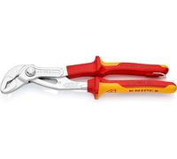 KNIPEX Cobra VDE Pince multiprise de pointe, isolée en blister chromée isolées avec gaines bi-matière, homologuées VDE ; avec œillet, 87 26 250 T BK