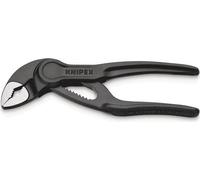 Knipex Cobra® XS Pince multiprise et clé serre-tubes grise atramentisée, surface rugueuse avec reliefs 100 mm (carte LS/blister) 87 00 100 BK