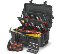 Knipex Mallette à outils «Robust45 Move» Électro, 63 pièces, avec rouleaux intégrés et poignée télescopique Knipex Quantité:1