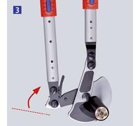Knipex Coupe-câbles à cliquet 95 32 038 – bras télescopiques, gaines bi-matière, 570 mm