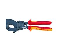 Knipex 95 36 250 Coupe-câble à cliquet Adapté pour (technique d'isolation) câbles en alu et en c