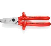 Knipex Coupe-câbles à double tranchants chromée, isolées par surmoulage, certifiées VDE 200 mm 95 17 200