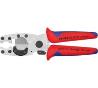 KNIPEX Coupe-tube pour tubes PER, 90 25 20 SB | multicouche et gaines de protection sur carte LS chromée avec poignées multimatières 210 mm