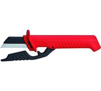 KNIPEX Couteau d'électricien pour câbles avec lame interchangeable en blister 190 mm, 98 56 SB