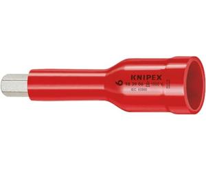 Knipex Douilles pour vis 6 pans creux avec carré femelle 3/8" 75 mm, 98 39 06