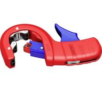 Coupe-tube pour tubes plastique à parois épaisses et chanfreinage en une seule étape KNIPEX - 902302BK