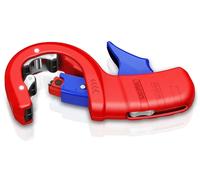 KNIPEX DPT50 Coupe-tube pour tubes en plastique à parois épaisses, également à âme expansée Découpe et chanfreinage en une seule étape, 90 23 02 BK