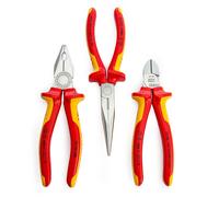 Knipex Électro VDE Pince Set 3 Pièce Long Nez Diagonale & Combinaison 002012