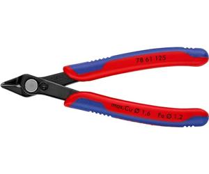 Knipex Electronic Super Pince coupante diagonale pour l'électronique, 125mm, fil doux (cuivre) max, 1,6 mm, fil mi-dur max, 1,2 mm, 78 61 125