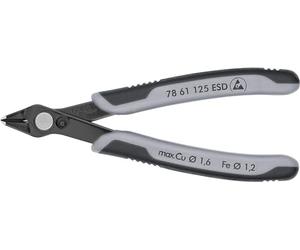 KNIPEX Elektronski Super Knips ESD sur carte LS avec poignées multimatières 125 mm, 78 61 125 ESDSB