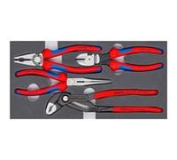 Knipex Set de 4 pinces 00 20 01 V15 – plateaux mousse pour établis 335×33×165 mm